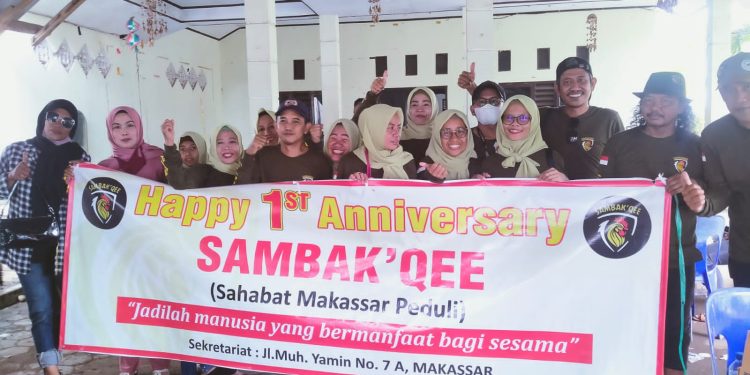 Rayakan Ulang Tahun Pertama Sambak’qee (Sahabat Makassar Peduli) di Pondok Parahyangan