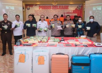 Pengungkapan Sindikat, Polda Sulsel Gagalkan Peredaran Sabu 43 Kg Di Makassar