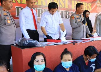 Polres Tuban Berhasil Ungkap TPPO, Lima Tersangka Mucikari Diamankan