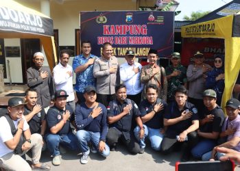 Kapolresta Sidoarjo Resmikan Kampung Bebas Narkoba di Tanggulangin