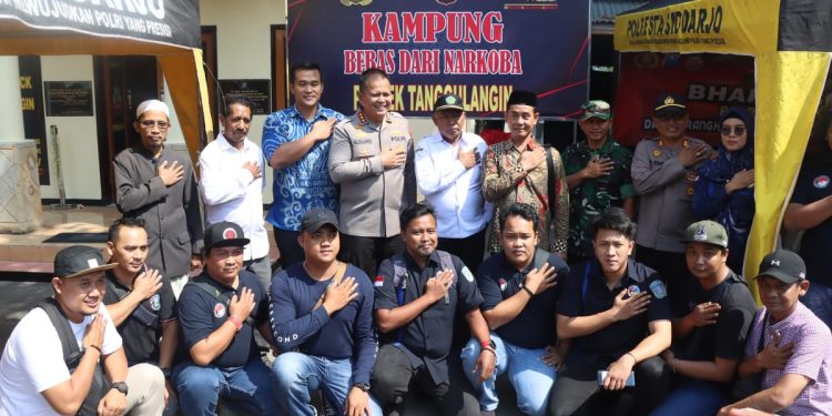 Kapolresta Sidoarjo Resmikan Kampung Bebas Narkoba di Tanggulangin