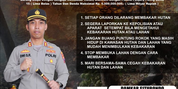 Kapolres Situbondo Himbau Masyarakat Ikut Berpartisipasi Cegah Kebakaran Hutan