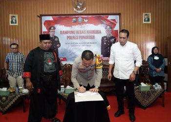 Polres Panorogo Launching Kampung Bebas Narkoba