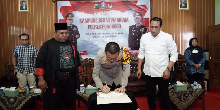 Polres Panorogo Launching Kampung Bebas Narkoba