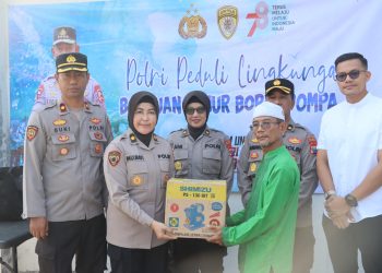 Dalam Rangka HUT RI Ke-78, Polres Pasuruan Gelar Bakti Sosial Pembuatan Sumur Bor Dan Pemberian Pompa Air