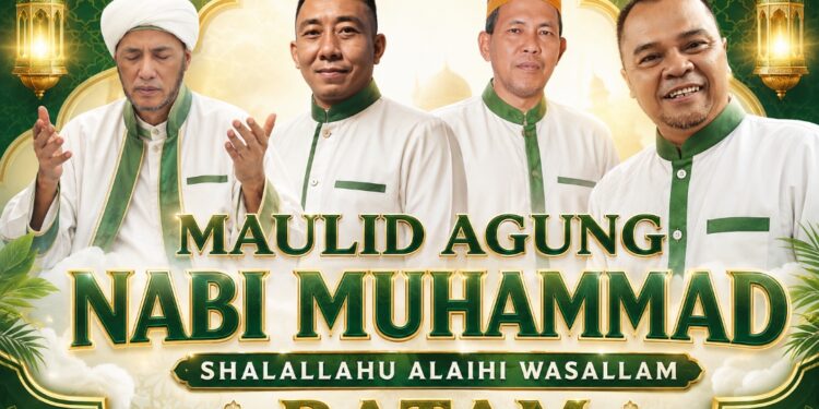 Majelis Fakhrul Wujud Batam Semarakkan Maulid Agung Nabi Muhammad SAW Bersama Para Habaib